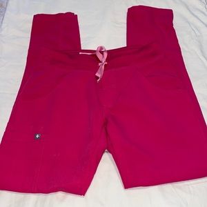 Figs HOT PINK skinny scrub pants XXS/P